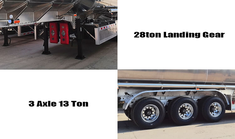 3 Axle Aluminum Chemical Tanker Trailers for Sale in Tanzania