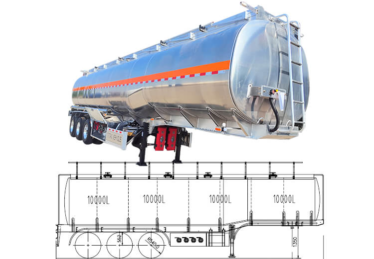 3 Axle Aluminum Chemical Tanker Trailers for Sale in Tanzania