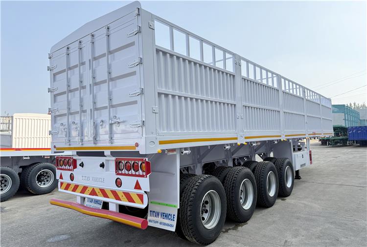 80 Ton Fence Cargo Semi Trailer for Sale In Tanzania - Stake Semi Trailer