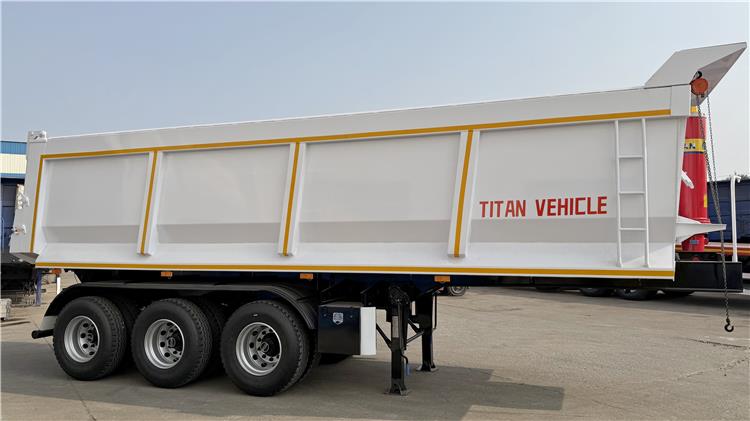 30CBM Tri/Triple Axle Hydraulic End Dump Semi Trailer for Sale In Tanzania