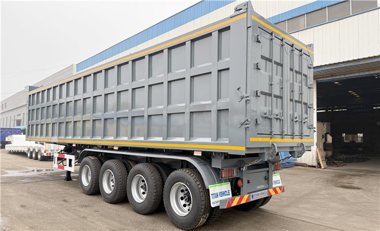 4 Axle 40CBM Semi Tipper Tipping Trailer for Sale Price In Dar es Salaam Tanzania
