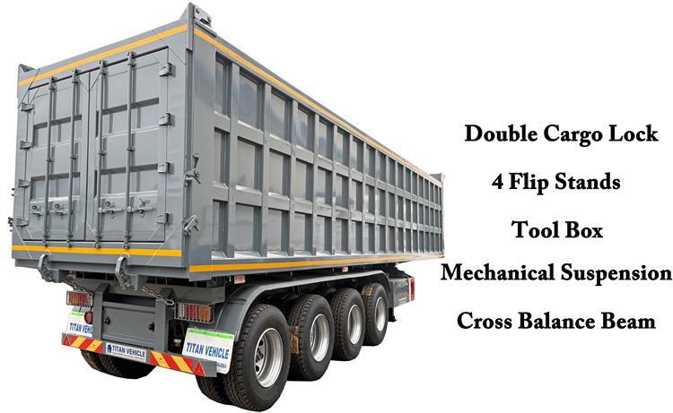 4 Axle 40CBM Semi Tipper Tipping Trailer for Sale Price In Dar es Salaam Tanzania