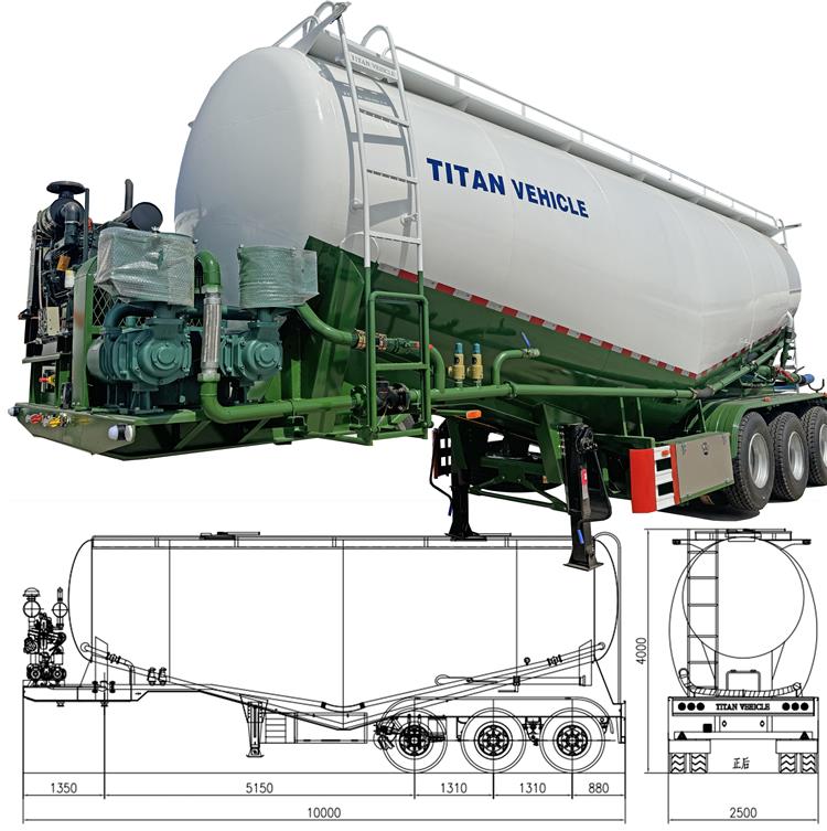 42CBM Bulker Cement Tanker Trailer for Sale in Zimbabwe