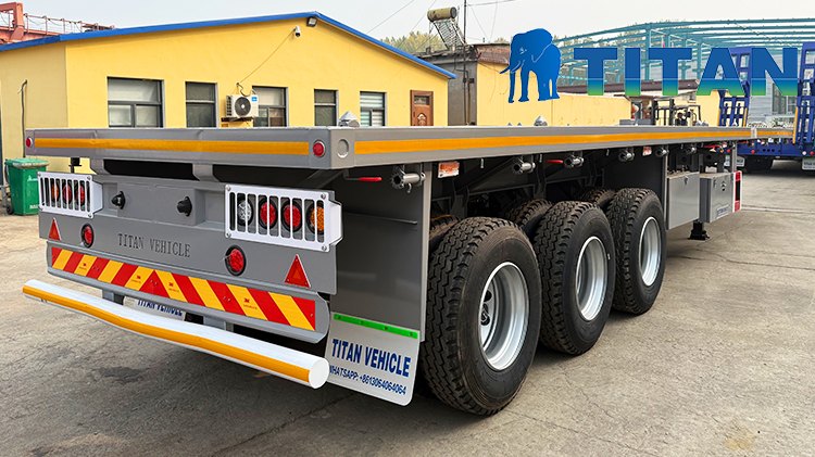 40 Foot 3 Axle Container Flatbed Tractor Truck Trailer for Sale in Zimbabwe
