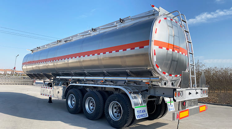 45000 Liters Aluminum Diesel Fuel Tank Trailer for Sale in Zimbabwe