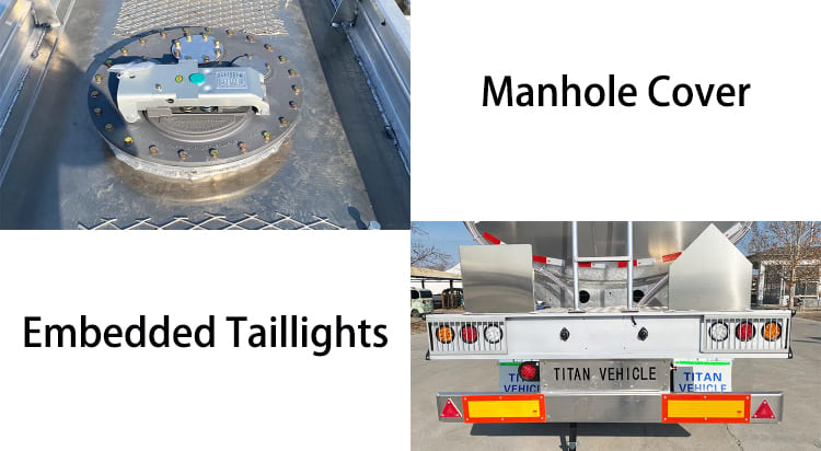 45000 Liters Aluminum Diesel Fuel Tank Trailer for Sale in Zimbabwe