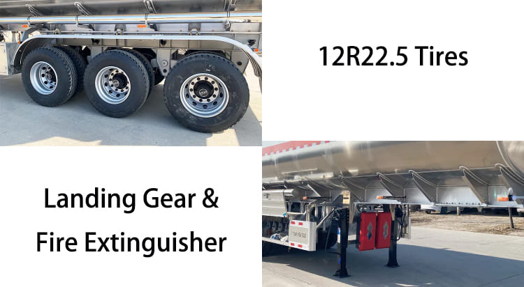 45000 Liters Aluminum Diesel Fuel Tank Trailer for Sale in Zimbabwe