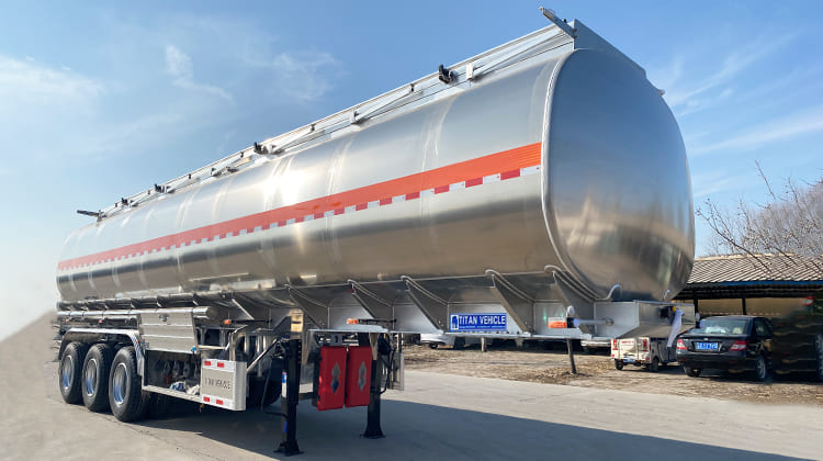 45000 Liters Aluminum Diesel Fuel Tank Trailer for Sale in Zimbabwe