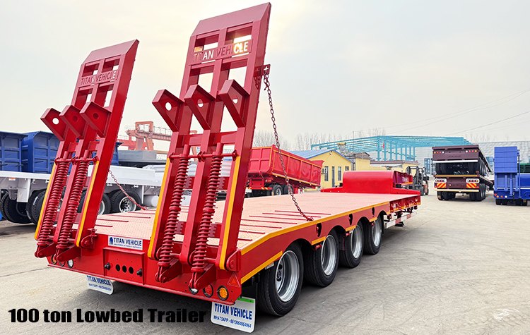 4 Axle 100 Ton Lowbed Low Loader Trailer for Sale Price in Zimbabwe