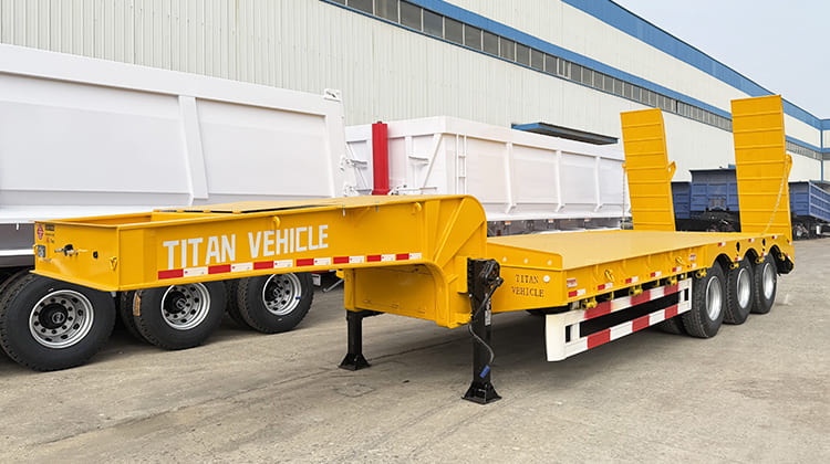 3 Axle Hydraulic Low Bed Truck Semi Trailer Price for Sale in Guyana