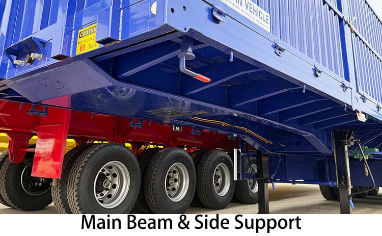 60 Ton Side Wall Trailer with Drop Sides for Sale in Guyana