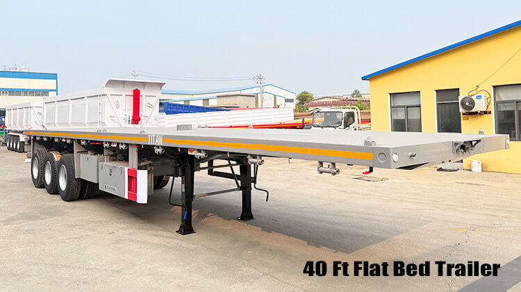 Titan 40 Feet Semi Flatbed Trailer for Sale Cost in Georgetown Guyana