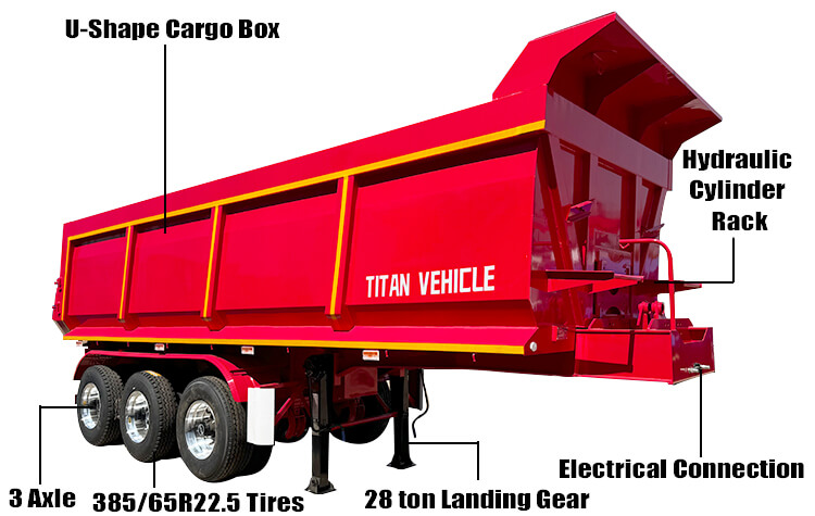 New TITAN 3 Axle Semi Tipper Trailer for Sale in Guyana