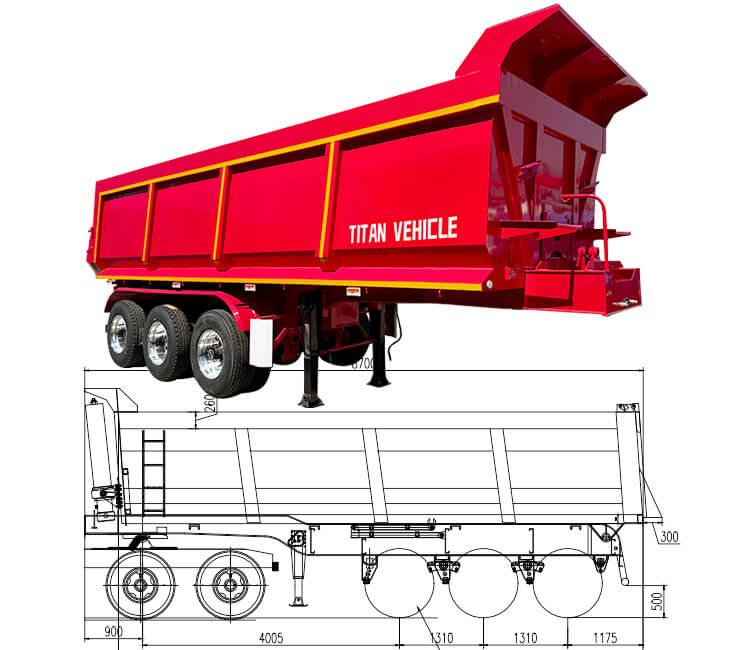 New TITAN 3 Axle Semi Tipper Trailer for Sale in Guyana