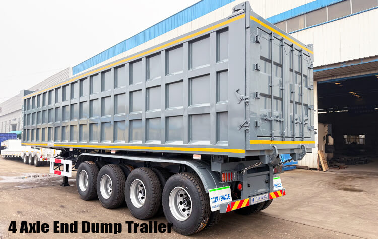 4 Axle End Dump Trailer for Sale | Dump Truck Trailer in Guyana