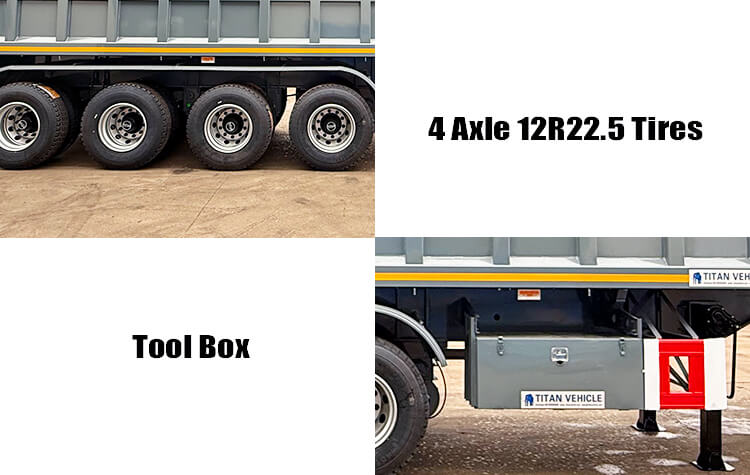 4 Axle End Dump Trailer for Sale | Dump Truck Trailer in Guyana