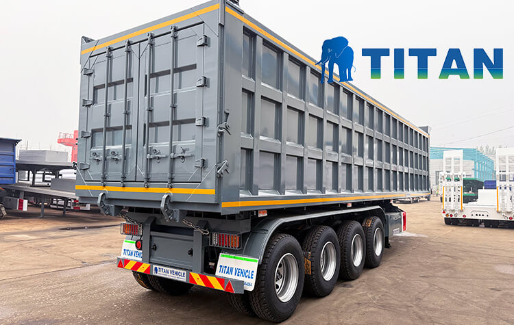 4 Axle End Dump Trailer for Sale | Dump Truck Trailer in Guyana