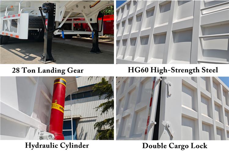 3 Axle Semi Dump Trailer Price for Sale In United Arab Emirates