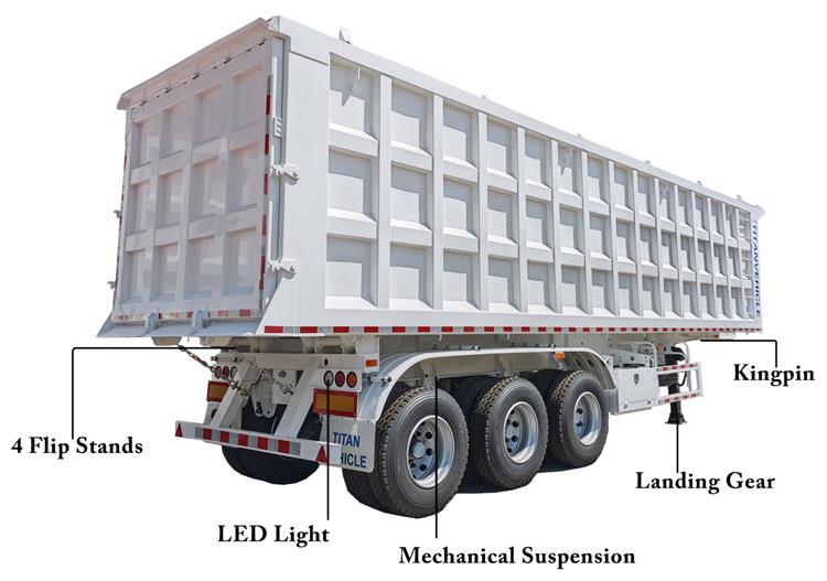 3 Axle Semi Dump Trailer Price for Sale In United Arab Emirates
