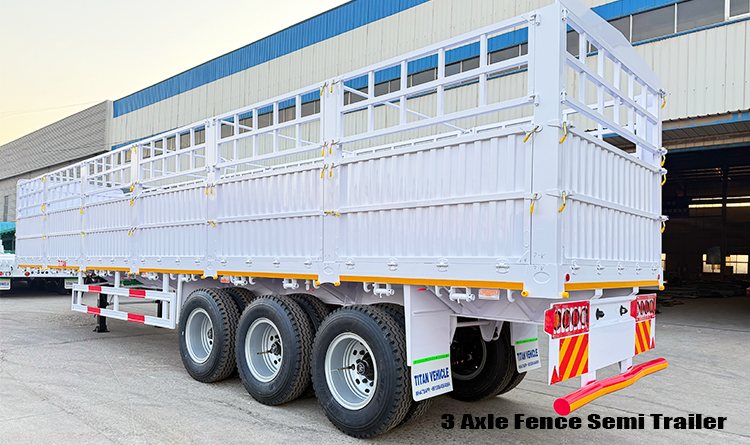 3 Axle Fence Cargo Semi Trailer for Sale Near Me in Lagos Nigeria