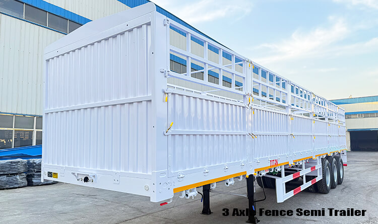 3 Axle Fence Cargo Semi Trailer for Sale Near Me in Lagos Nigeria