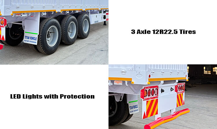 3 Axle Fence Cargo Semi Trailer for Sale Near Me in Lagos Nigeria