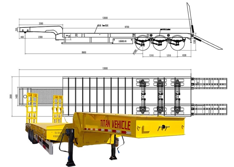 3 Axle Semi Truck Low Loader Trailer for Sale in Nigeria