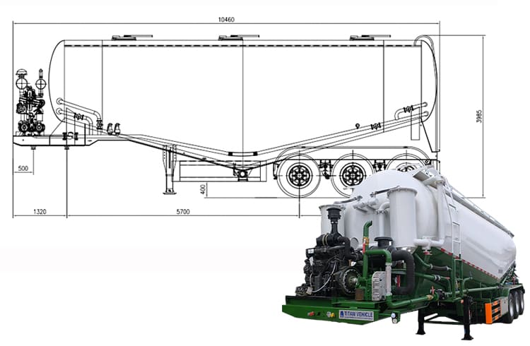 40 CBM Cement Bulker Trailer Truck Price | Cement Silo Trailer Powder Tanker for Sale in Nigeria