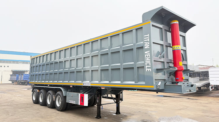 4 Axle Heavy Duty Hydraulic Semi End Dump Truck Trailer Capacity Prices for Sale in Nigeria