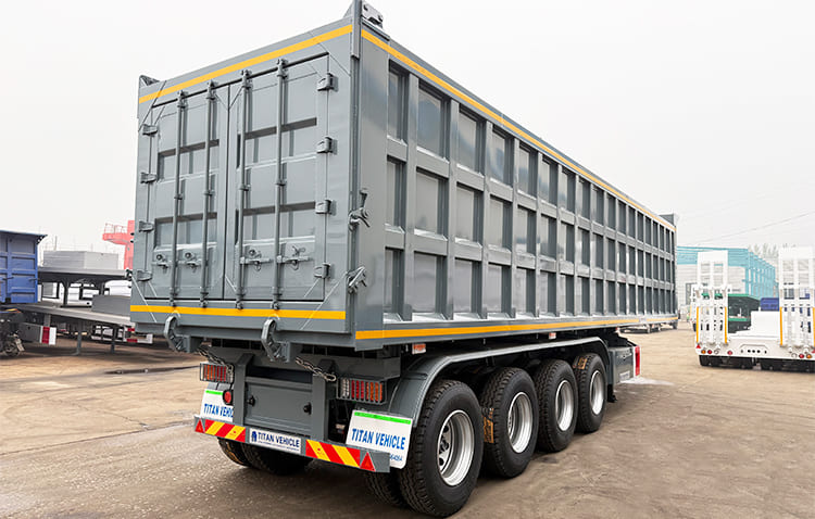 4 Axle Heavy Duty Hydraulic Semi End Dump Truck Trailer Capacity Prices for Sale in Nigeria