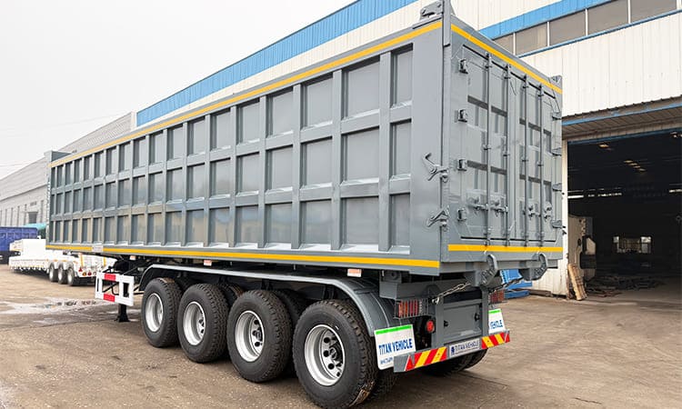 4 Axle Heavy Duty Hydraulic Semi End Dump Truck Trailer Capacity Prices for Sale in Nigeria