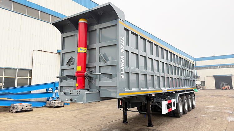 4 Axle Heavy Duty Hydraulic Semi End Dump Truck Trailer Capacity Prices for Sale in Nigeria