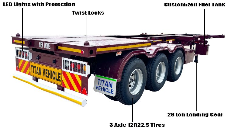 Tri Axle 40 Foot Shipping Container Chassis for Sale in Apapa Nigeria