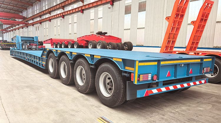 4 Axle RGN Extendable Lowboy Trailer for Sale in Nigeria Apapa