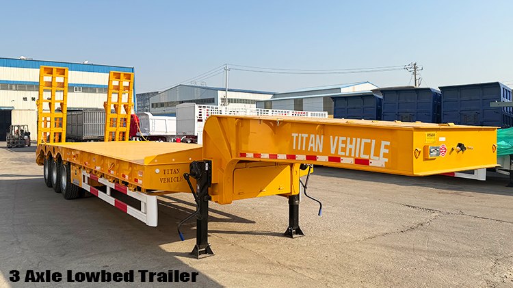 3 Axle Low Bed Semi Trailer for Sale Manufactures Price in Ghana