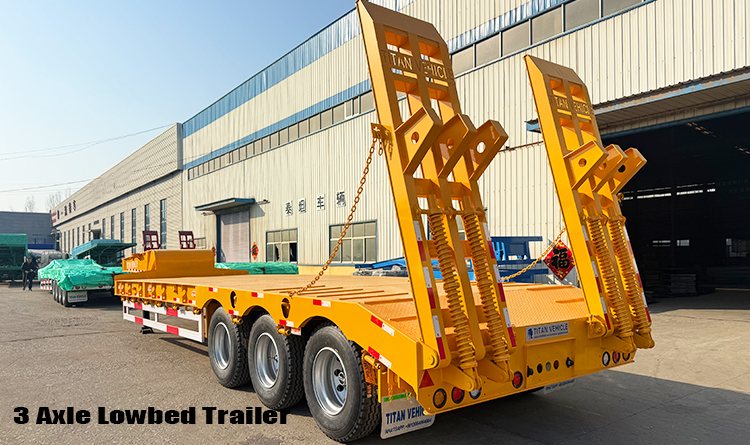 3 Axle Low Bed Semi Trailer for Sale Manufactures Price in Ghana