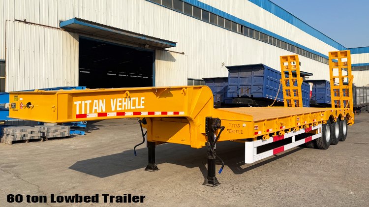3 Axle Low Bed Semi Trailer for Sale Manufactures Price in Ghana