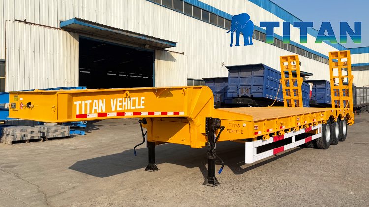 3 Axle Low Bed Semi Trailer for Sale Manufactures Price in Ghana
