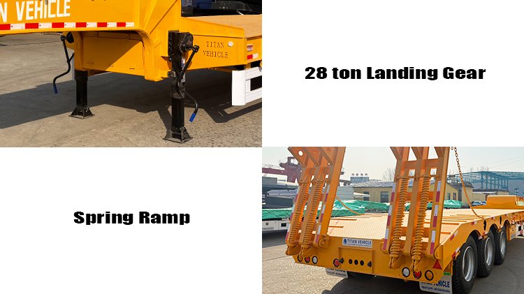 3 Axle Low Bed Semi Trailer for Sale Manufactures Price in Ghana