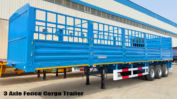 3 Axle Fence Cargo Trailer for Sale in Ghana
