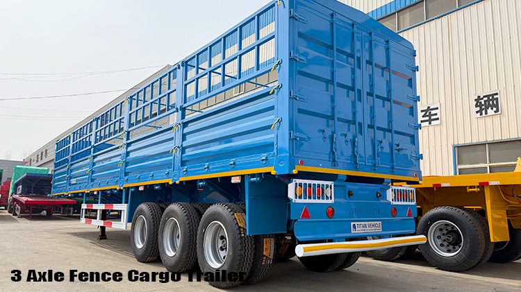 3 Axle Fence Cargo Trailer for Sale in Ghana