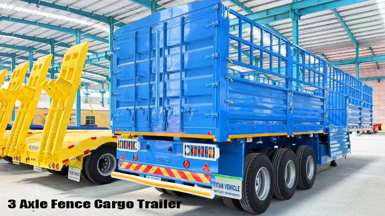 3 Axle Fence Cargo Trailer for Sale in Ghana