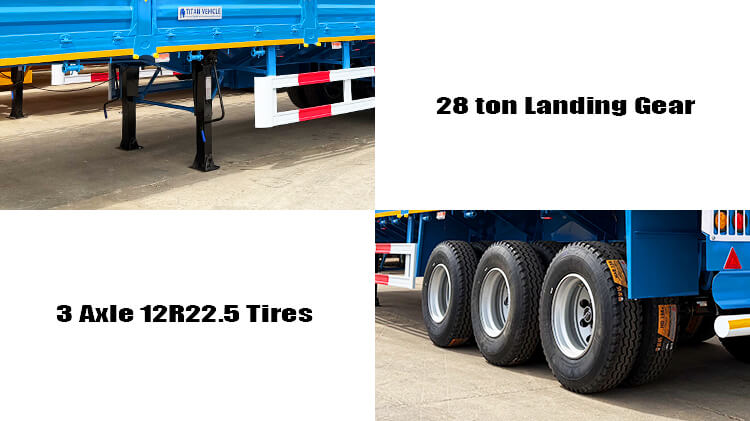 3 Axle Fence Cargo Trailer for Sale in Ghana