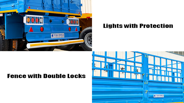 3 Axle Fence Cargo Trailer for Sale in Ghana