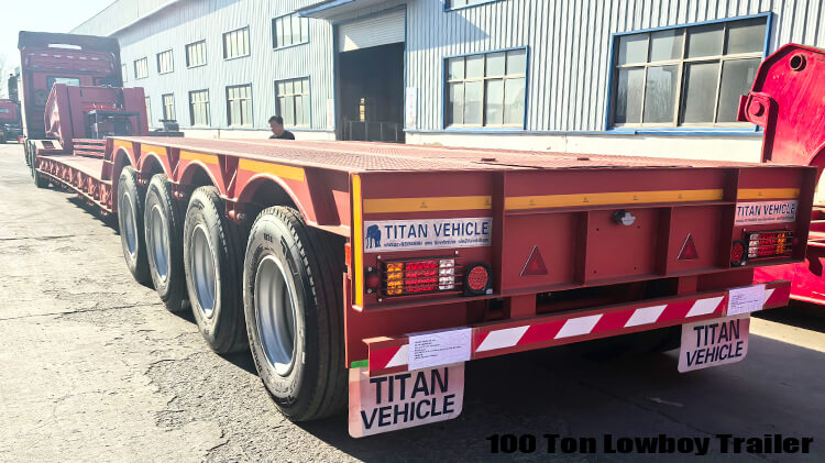 4 Axle 100 Ton Lowboy Trailer for Sale in Ghana