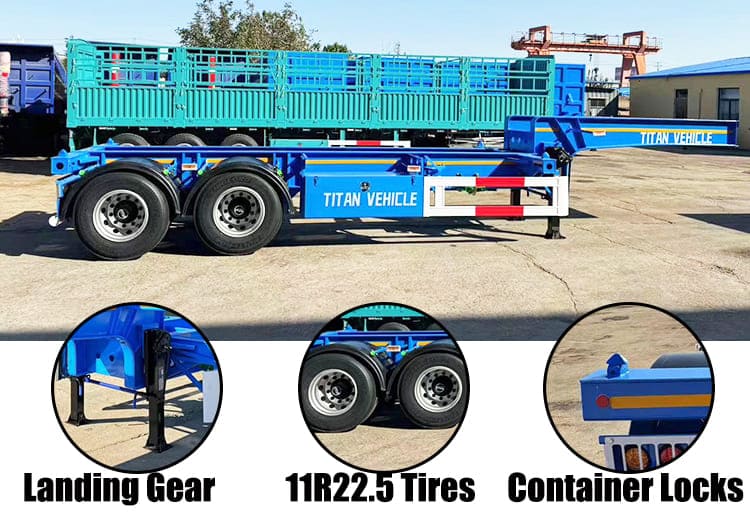 20 Ft Shipping Container Semi Trailers for Sale in Ghana