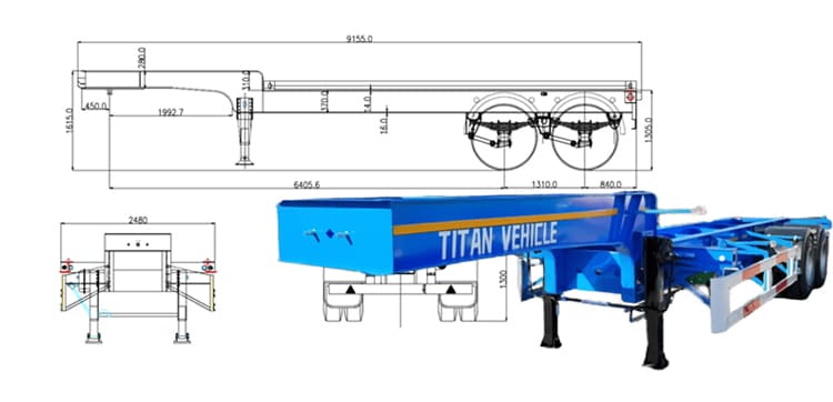 20 Ft Shipping Container Semi Trailers for Sale in Ghana