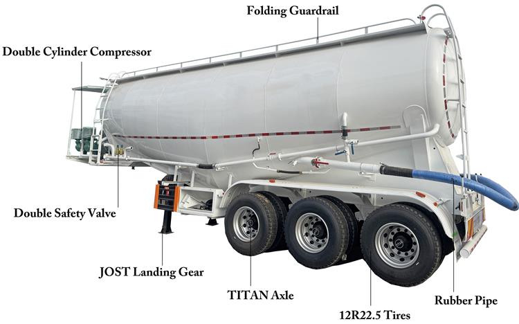 40CBM Bulk Cement Tanker Truck Price for Sale In Ghana Tema