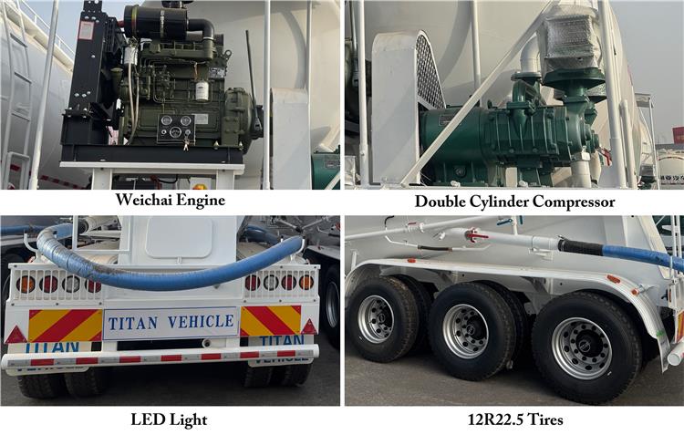 40CBM Bulk Cement Tanker Truck Price for Sale In Ghana Tema