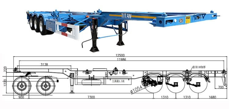 40Ft Container Skeleton Semi Trailer | Skeletal Trailer for Sale in Ghana